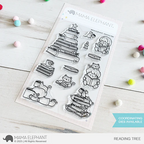 Mama Elephant Reading Tree Clear Stamps