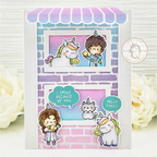 Mama Elephant Sherbet Awning Creative Cuts Steel Dies unicorn horns