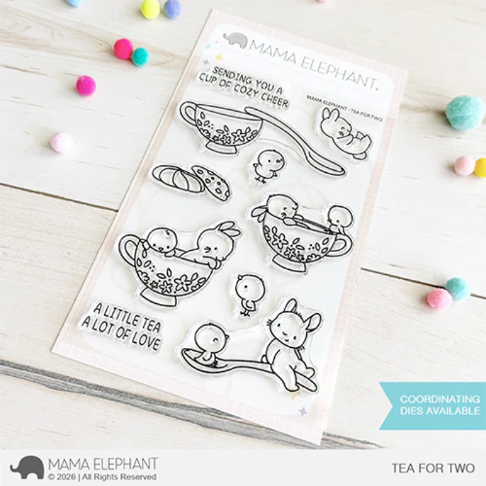 Mama Elephant Tea For Two Clear Stamps