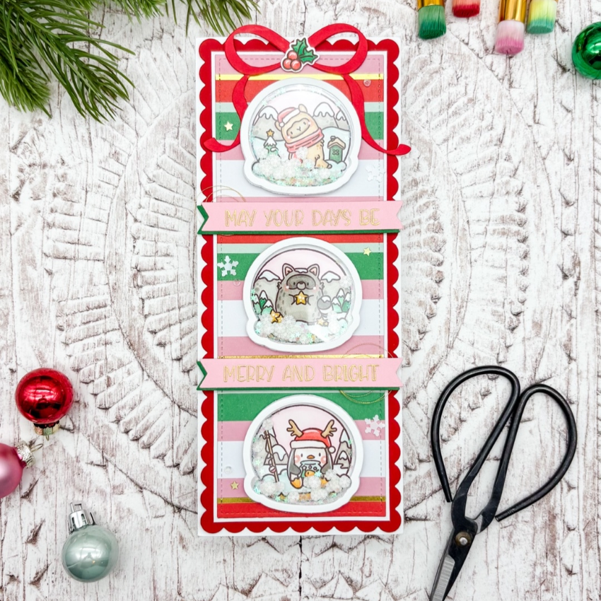 Mama Elephant Winter Globes Clear Stamps merry