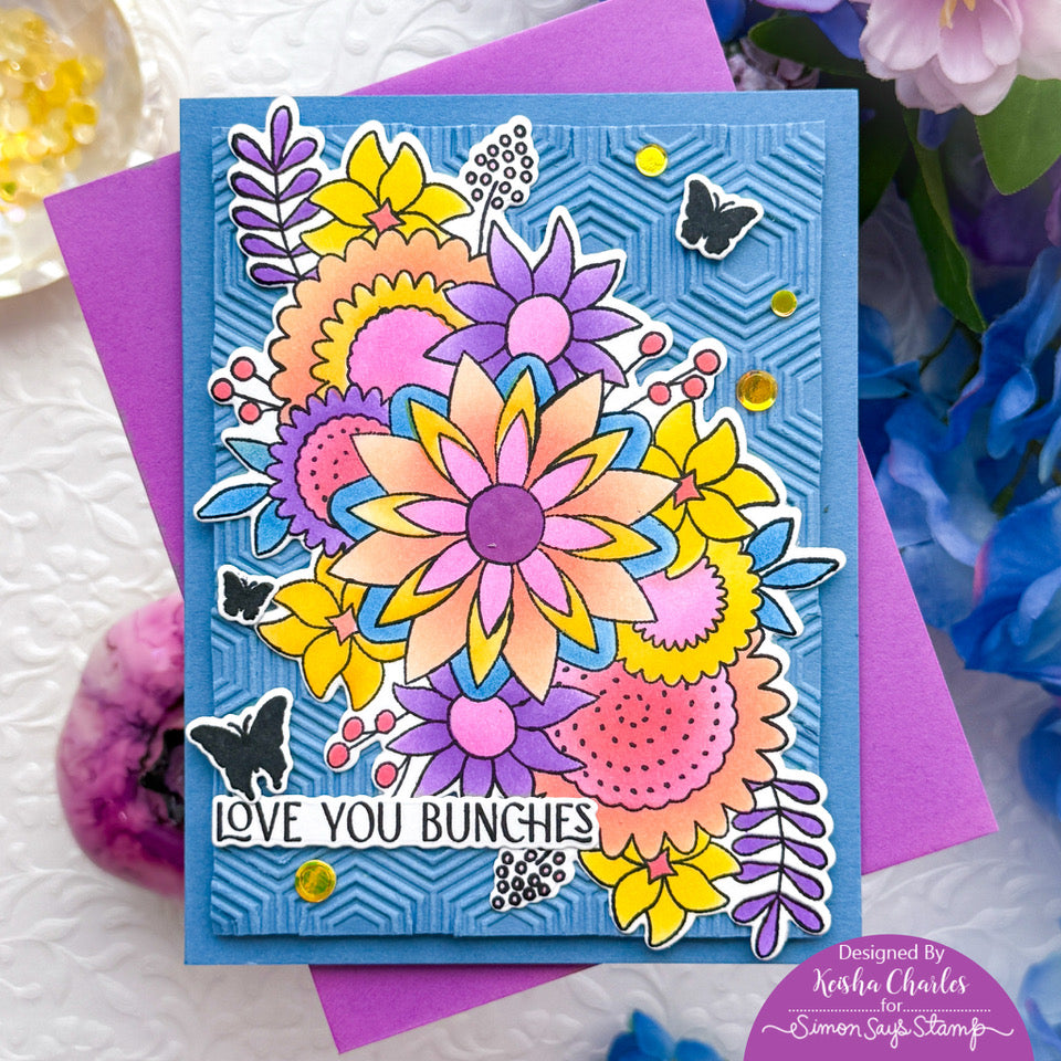 Simon Says Stamp Mandala Blossoms Wafer Dies 8011sdc You Are My Favorite Love You Card | color-code:ALT06