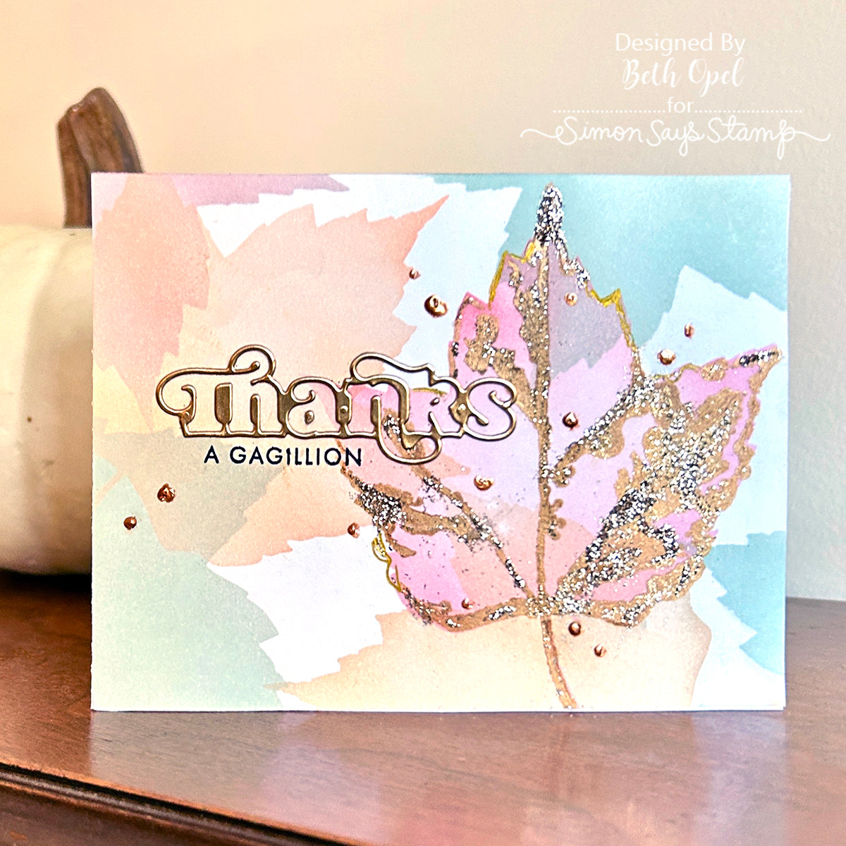 Simon Says Stamp Red Maple Wafer Dies 1440mdc Thanks Card | color-code:ALT03
