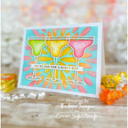 Simon Says Stamp Margarita Glass Wafer Dies 1079sd Celebrate Friend Card