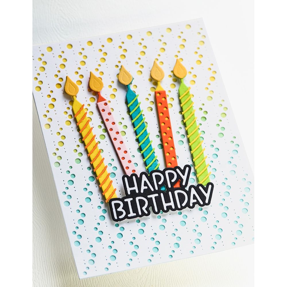 Memory Box Bubble Dots Plate Die 94858 candles