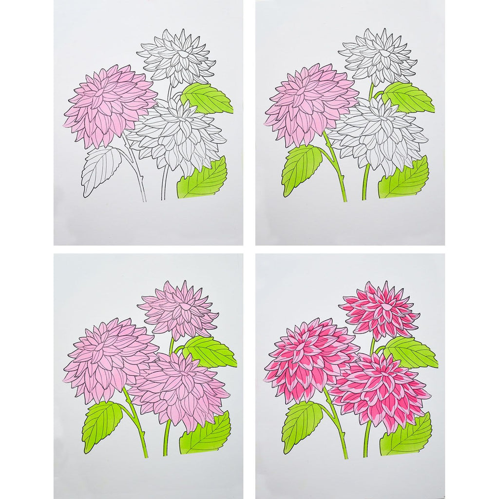Memory Box Dahlia Stems Stamp and Stencil Bundle how to
