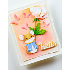Memory Box Floating Butterfly Plate Die 94901 hello