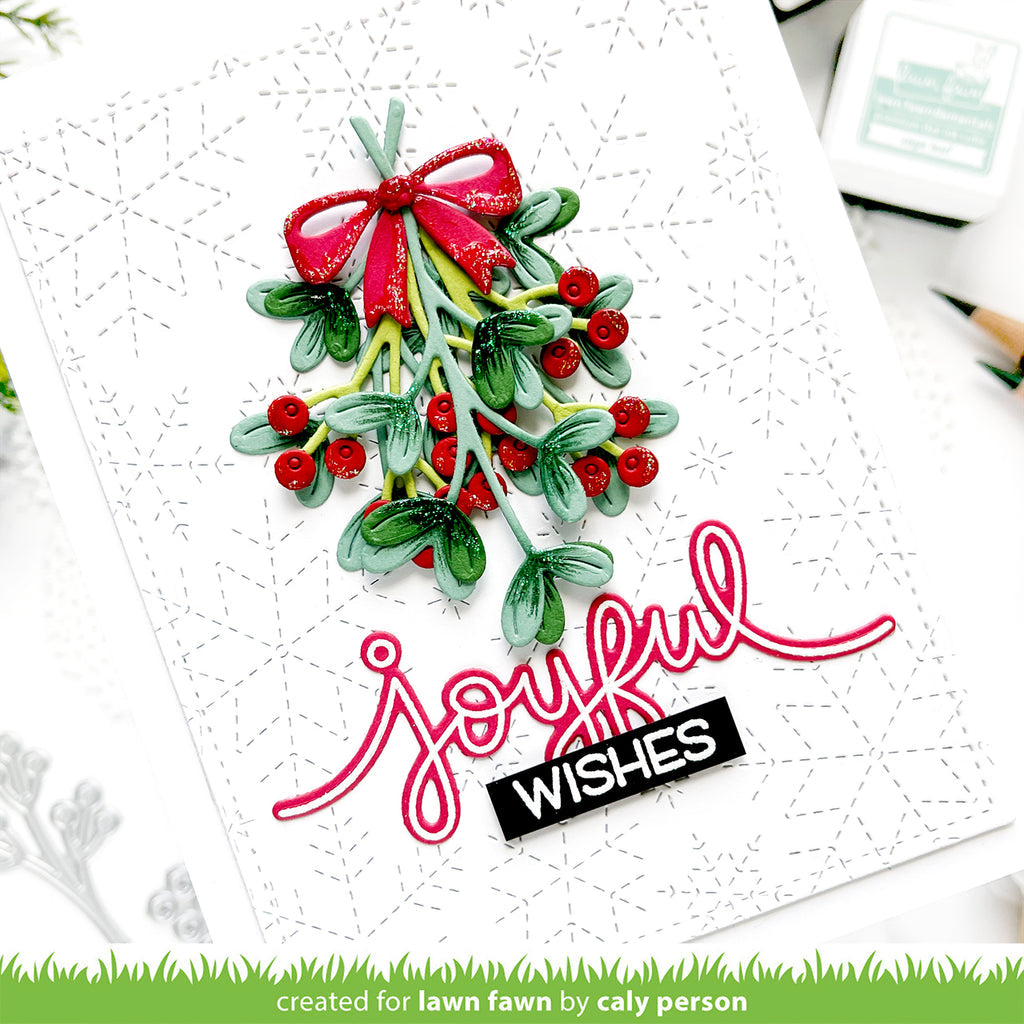 Lawn Fawn Merry Mistletoe Dies lf3256 joyful