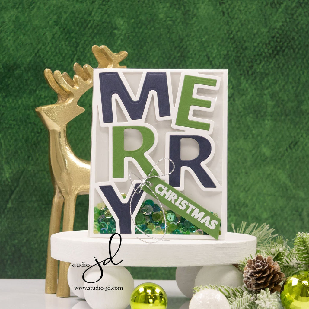 Simon Says Stamp Merry Cover Die Plate 1437mdc And Everything Nice Christmas Card | color-code:ALT01