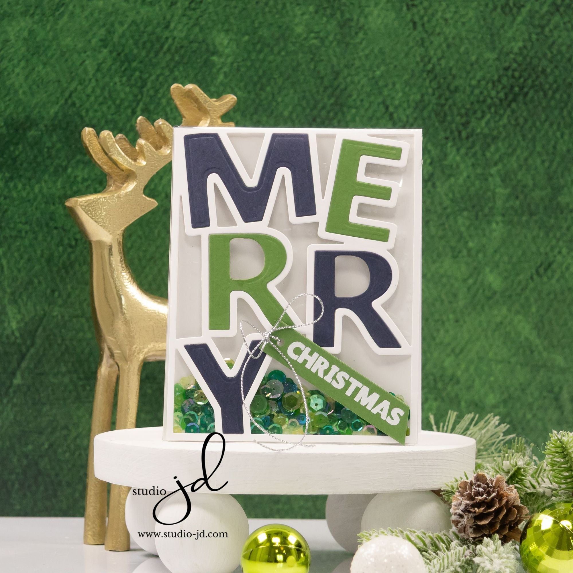 Simon Says Stamp Merry Cover Die Plate 1437mdc And Everything Nice Christmas Card | color-code:ALT01