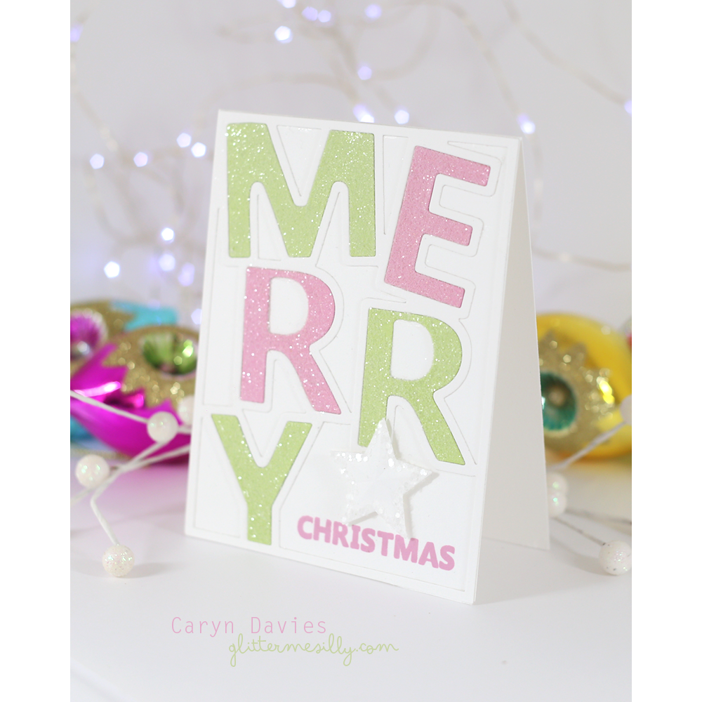 Simon Says Stamp Merry Cover Die Plate 1437mdc And Everything Nice Christmas Card