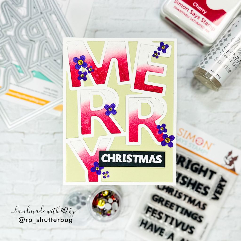 Simon Says Stamps and Dies Merry Cover set1096mc And Everything Nice Christmas Card