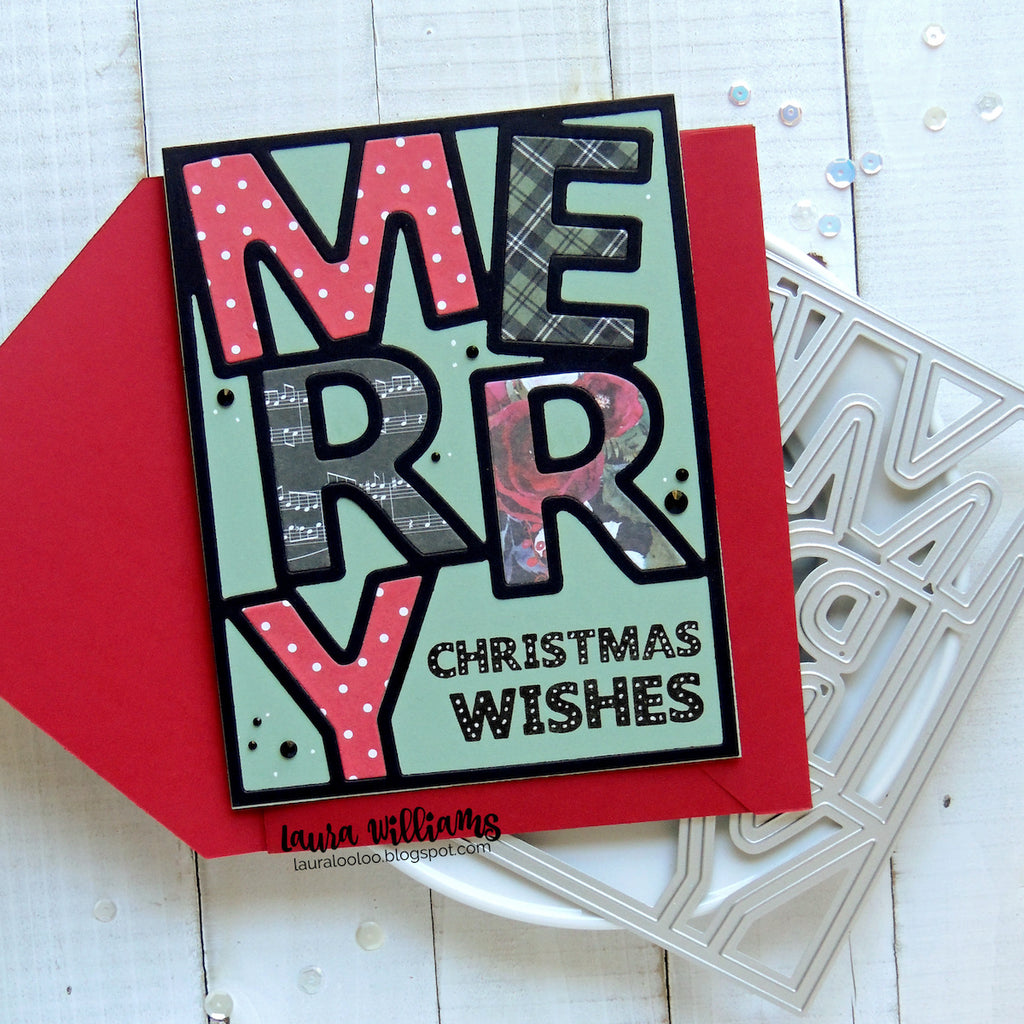 Simon Says Clear Stamps Merry 1297msc And Everything Nice Christmas Card