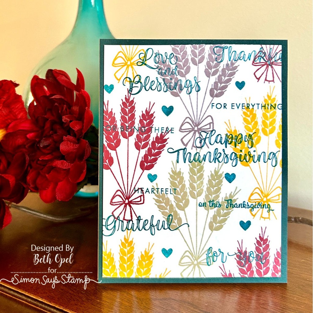 Simon Says Stamps and Dies Counting Blessings set1067cb Thanksgiving Card