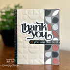 Simon Says Stamp Embossing Folder Mid Century Ethereal sf514 Happy Camper Thank You Card