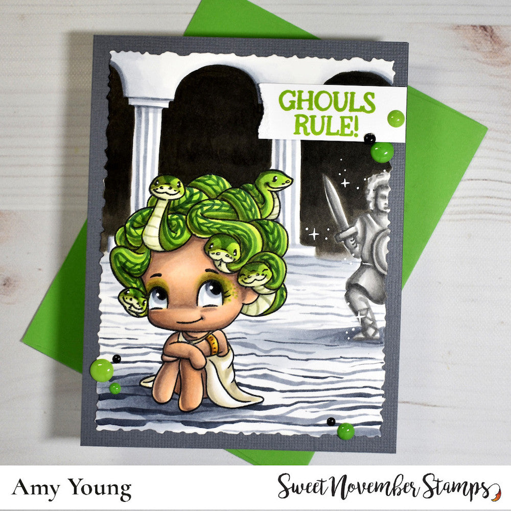 Sweet November Stamps Mini Medusa Clear Stamp Set snsmmhw23 Ghouls