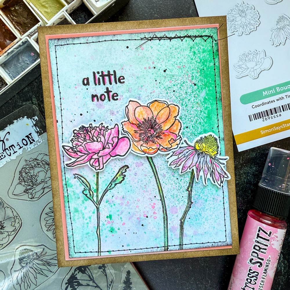 Simon Says Stamp Mini Bouquet Outlines Wafer Dies 269sssa A Little Note Card