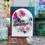 Tim Holtz Mini Bouquet Stamps with Simon Says Stamp Dies Bundle setmb25 Dream Card