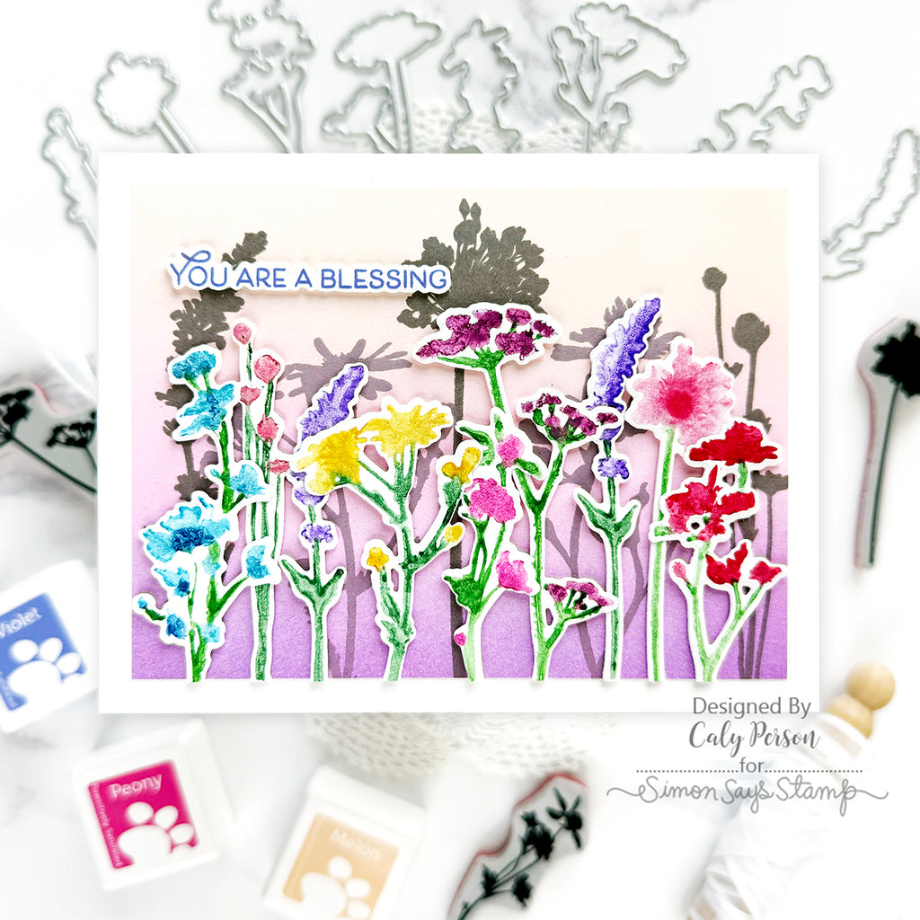 Simon Says Stamp Mini Bouquet Silhouettes Wafer Dies 269sssb You are Blessing Card 3