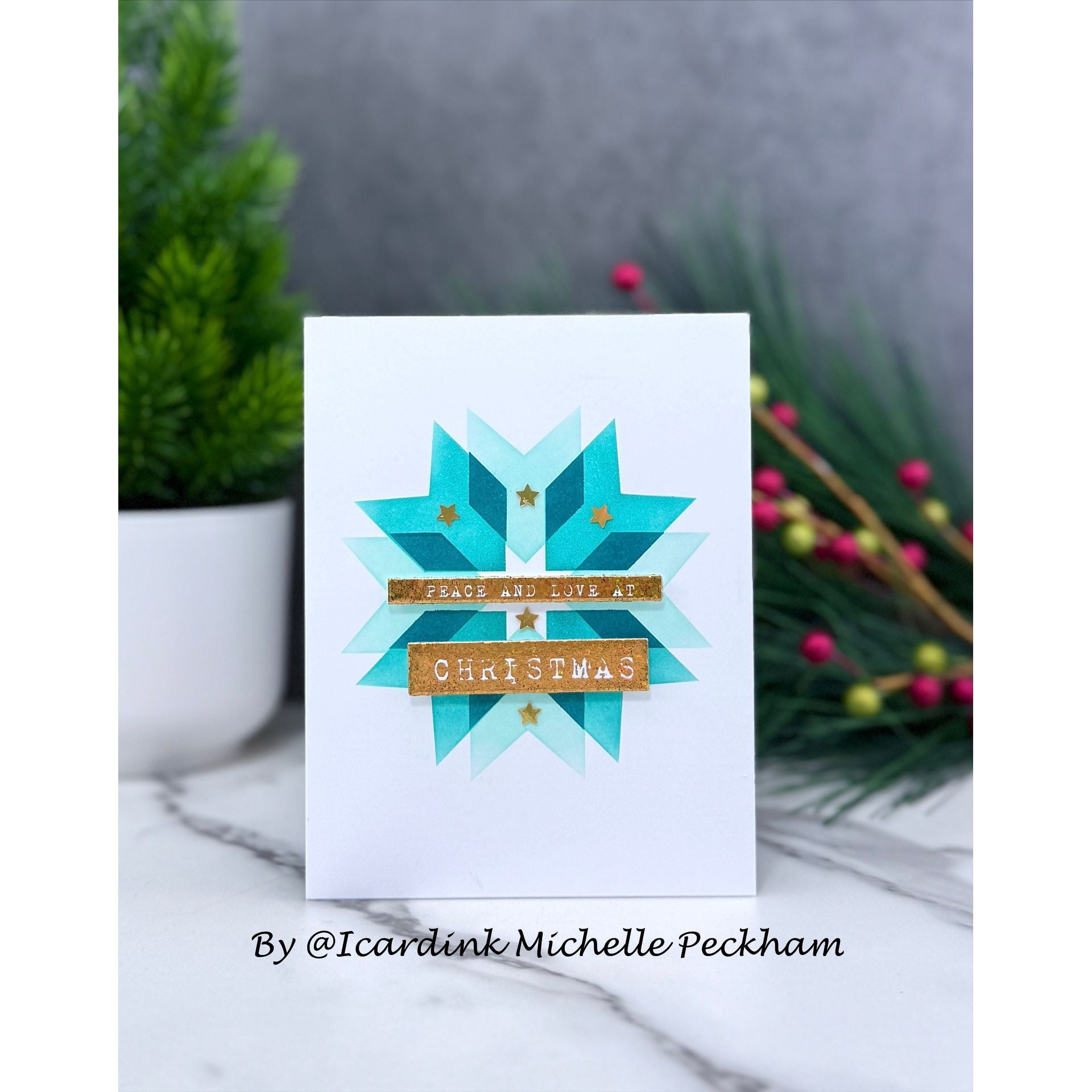Simon Says Stamp Mini Stars Embellishments 1025ms Sugar and Spice Holiday Card