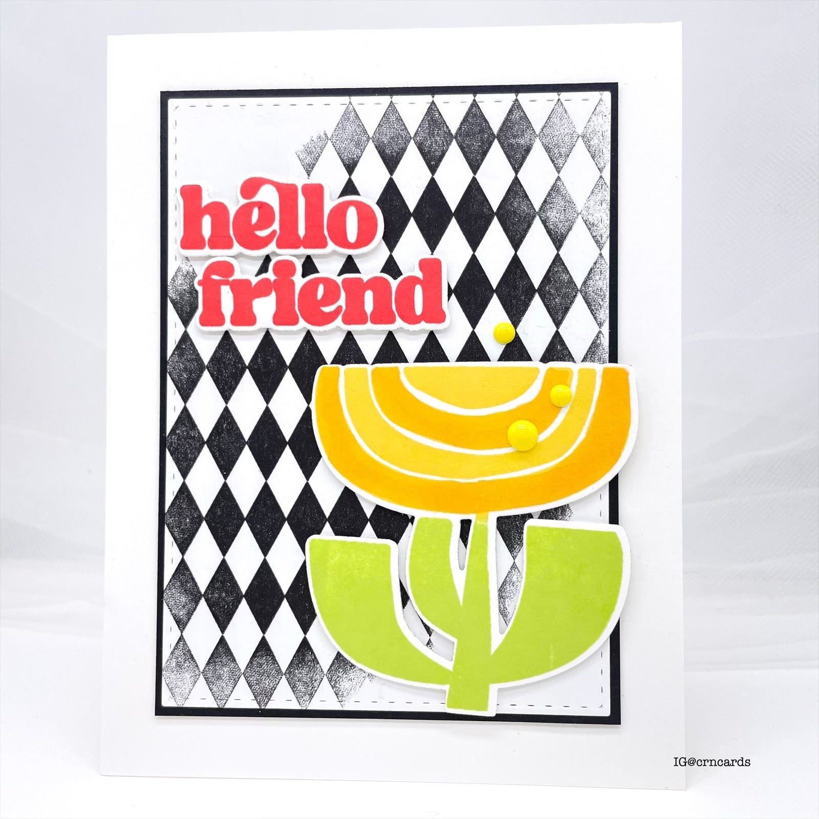 Simon Says Stamps and Dies Mod Plants set948mp Rain Or Shine Friend Card