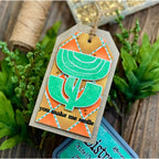 Simon Says Stamp Mod Plants Wafer Dies 1218mdc Rain or Shine Make Me Smile Tag