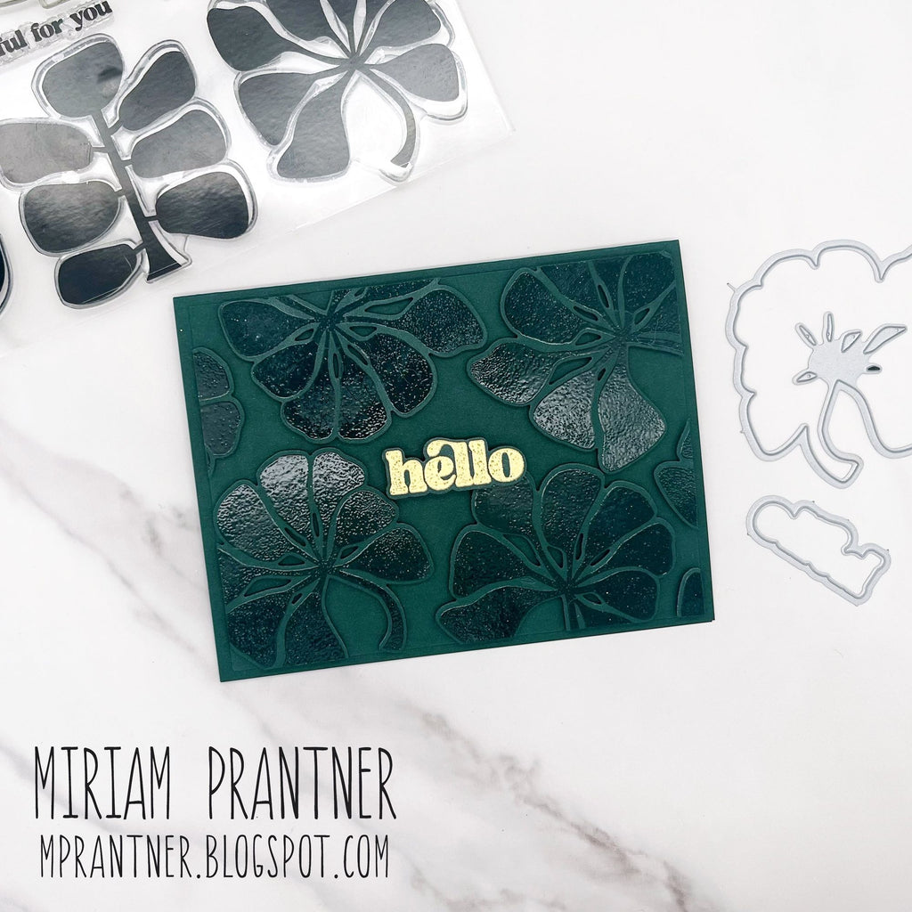Simon Says Stamp Mod Plants Wafer Dies 1218mdc Rain or Shine Hello Card | color-code:ALT02