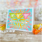 Simon Says Stamp Stencil Modern Flower 1028st Celebrate Friend Card