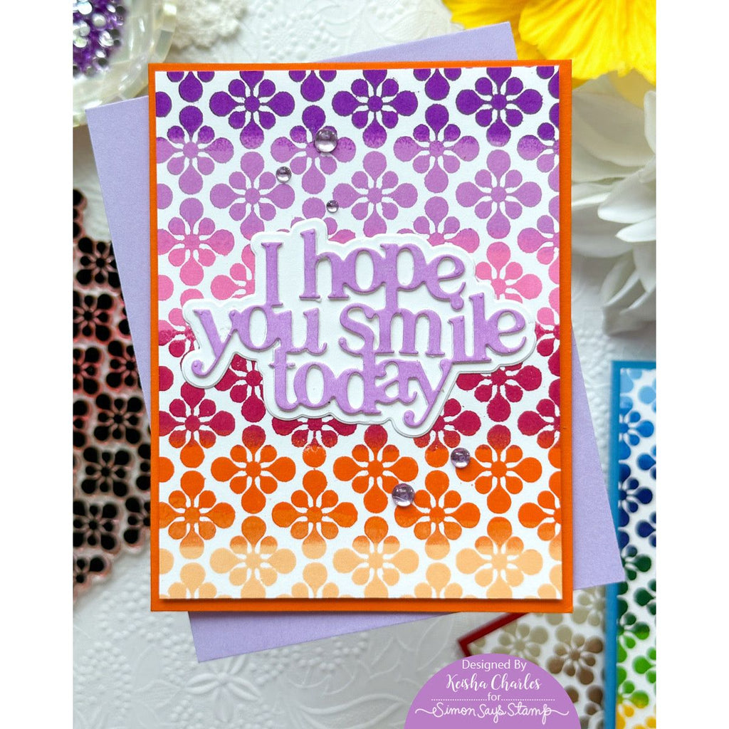 Simon Says Clear Stamp Modern Medallion 1069ss Sunny Vibes I Hope You Smile Today Card | color-code:ALT03