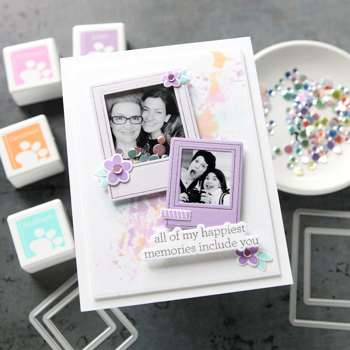 CZ Design Clear Stamps Modern Scrapbook cz288c Moments in Time Daughter Card