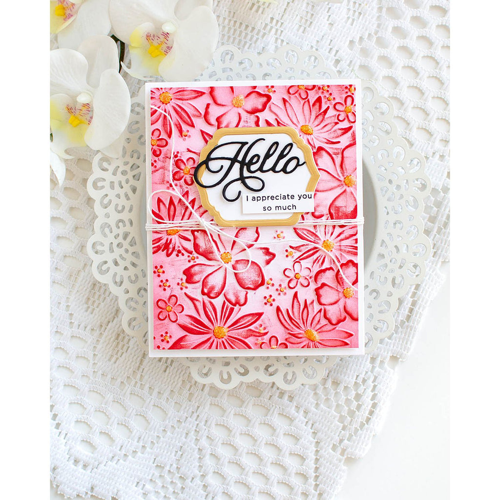 Simon Says Stamp Modern Teardrops Wafer Dies 1367sd Happy Camper Hello Card | color-code:ALT01