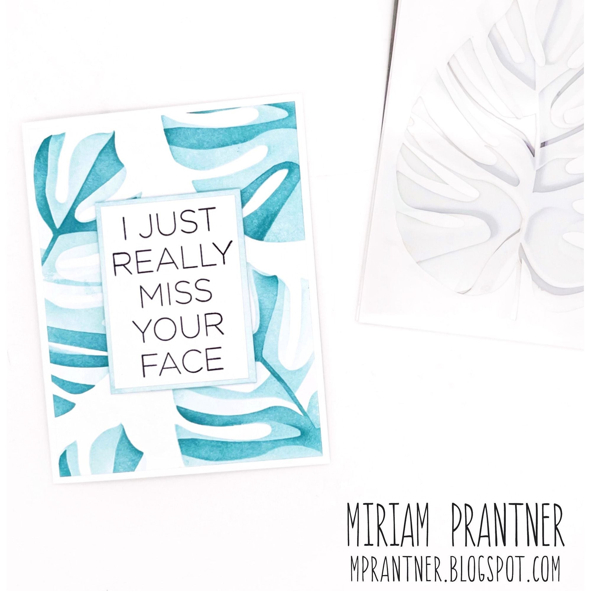 Simon Says Stamp Stencils Monstera 1050mt Cheering for You Miss You Card | color-code:ALT05