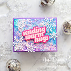 Simon Says Stamp Embellishment Mix Moonlit Snow 1225ms DieCember Hugs Card