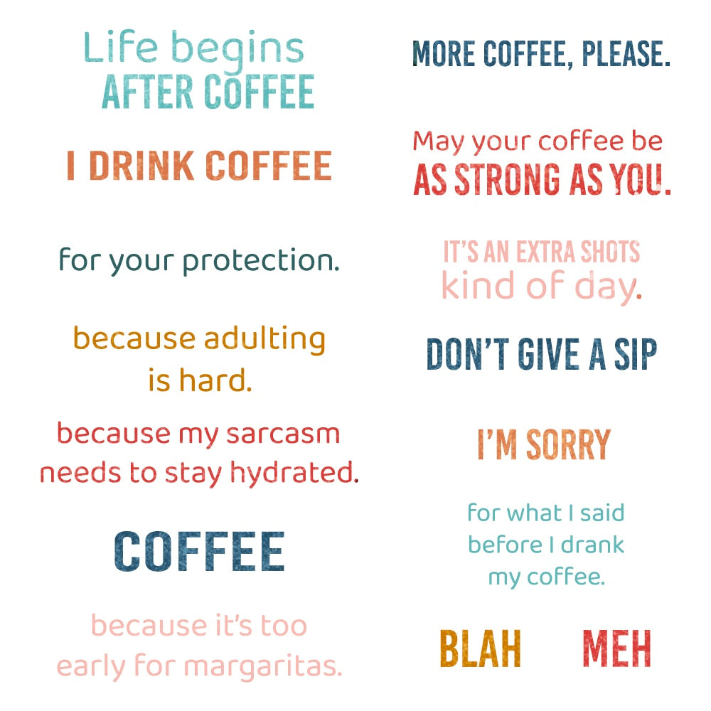 Honey Bee More Coffee Please Clear Stamps And Dies Bundle
