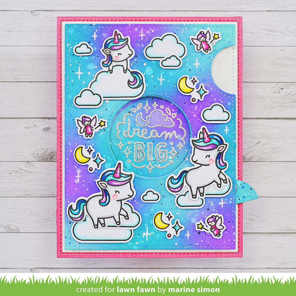 Lawn Fawn More Magic Messages Clear Stamps lf3134 dream big