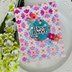 Simon Says Stamp Stencils Mosaic Tulips 1018st Splendor Friend Card