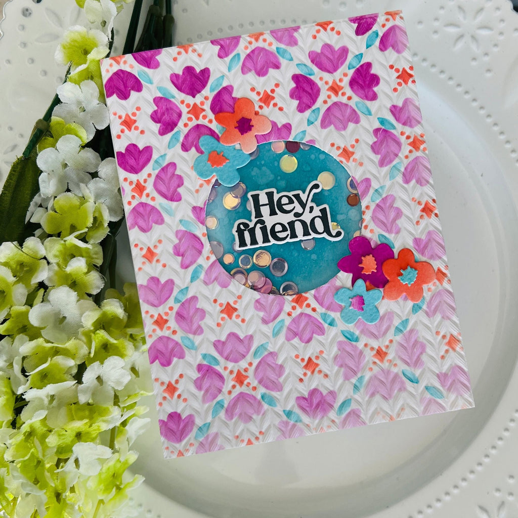 Simon Says Stamp Simple Flowers Wafer Dies s883 Splendor Friend Card