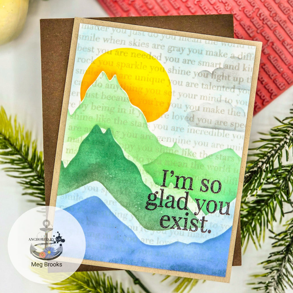Simon Says Stamp Stencils Mountainscape 1092st Friend Like You Friend Card