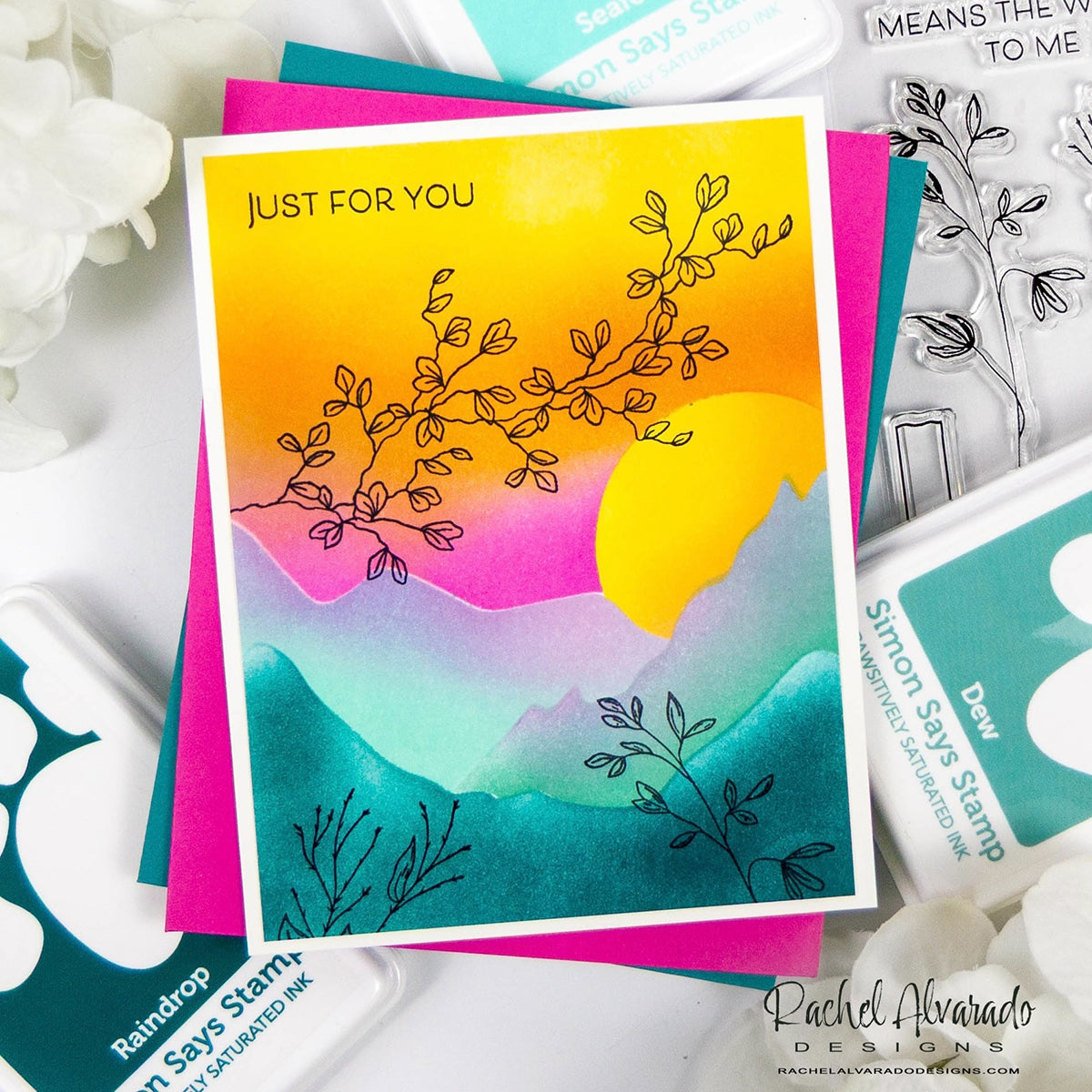 Simon Says Stamp Stencils Mountainscape 1092st Friend Like You For You Card