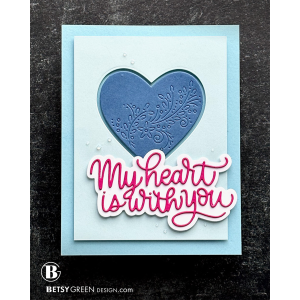 Simon Says Stamp My Heart Is With You Wafter Dies 1546sd Heart to Heart
