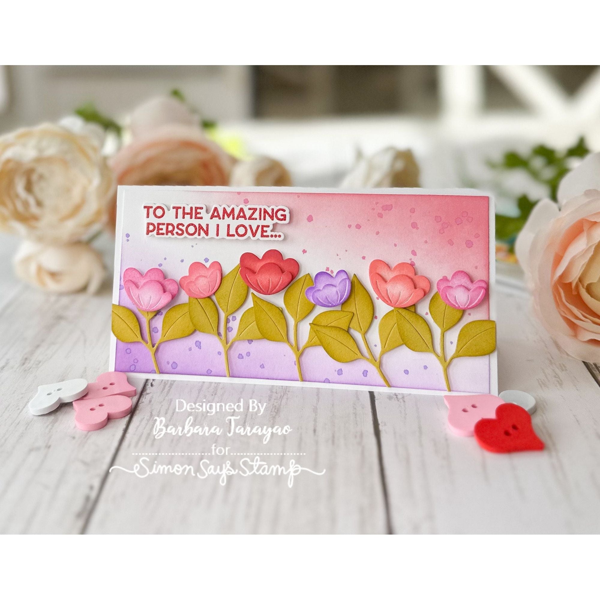 Simon Says Stamp My Love Greetings Wafer Dies sssd112993c Smitten Love Card