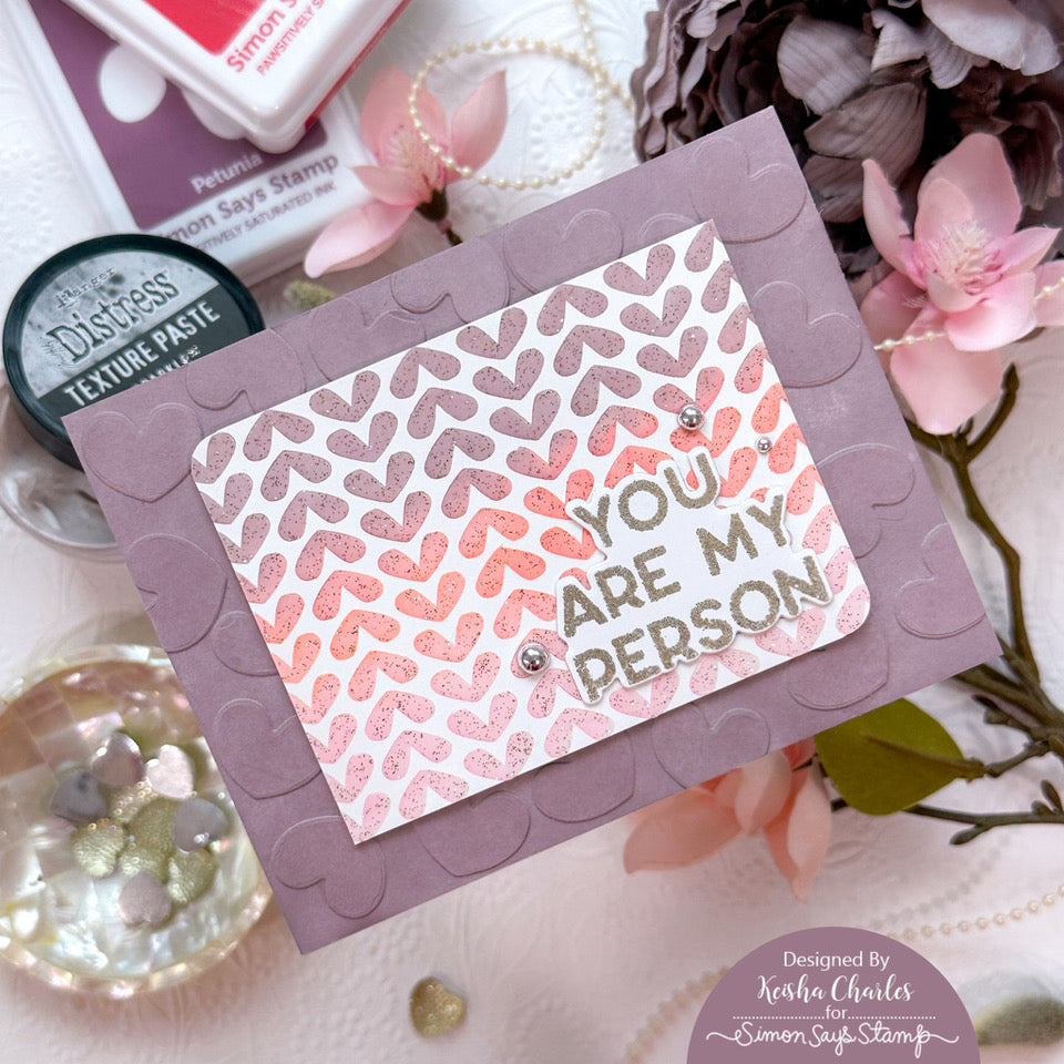 Simon Says Stamp My Love Greetings Wafer Dies sssd112993c Smitten Love Card