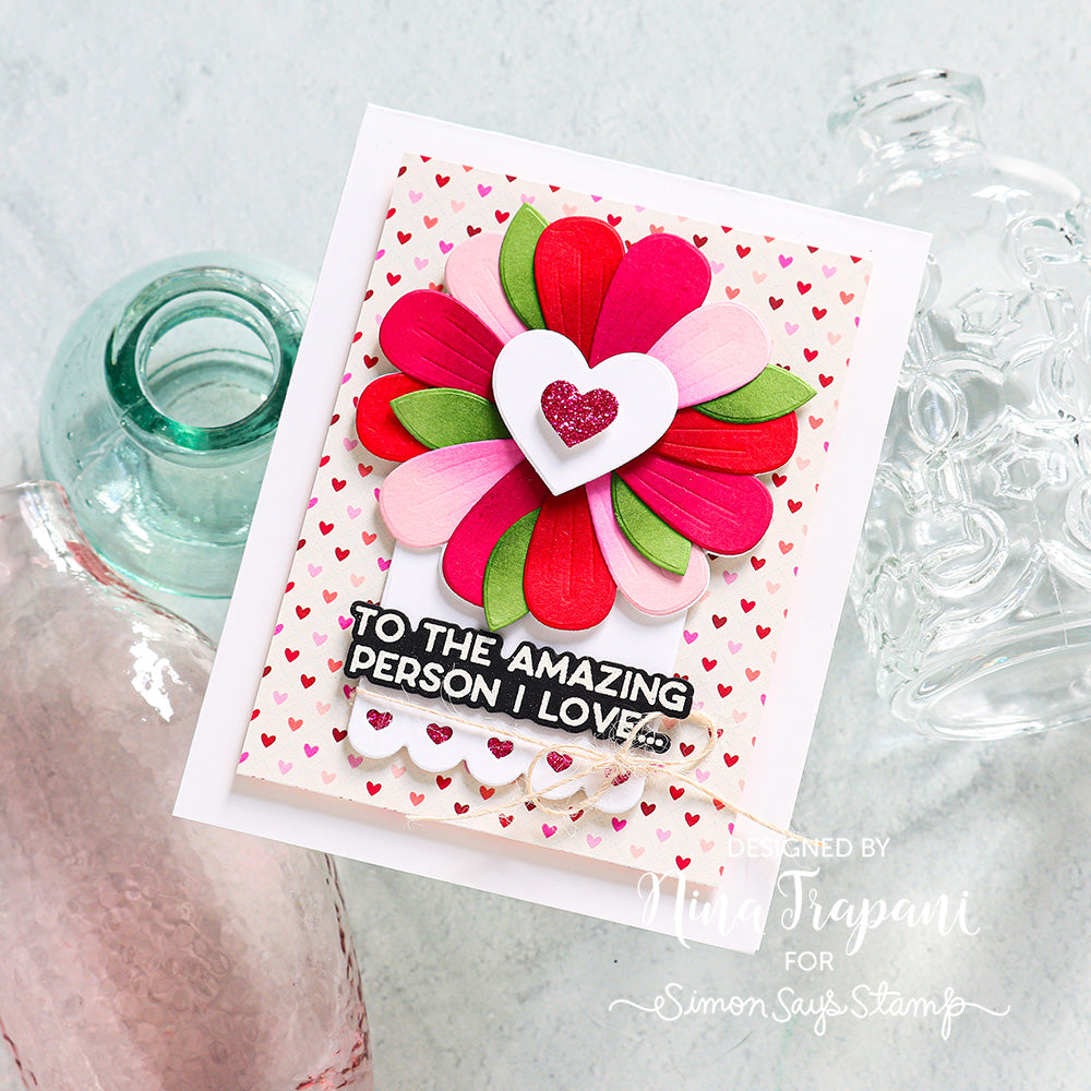 Simon Says Stamp My Love Greetings Wafer Dies sssd112993c Smitten Love Card