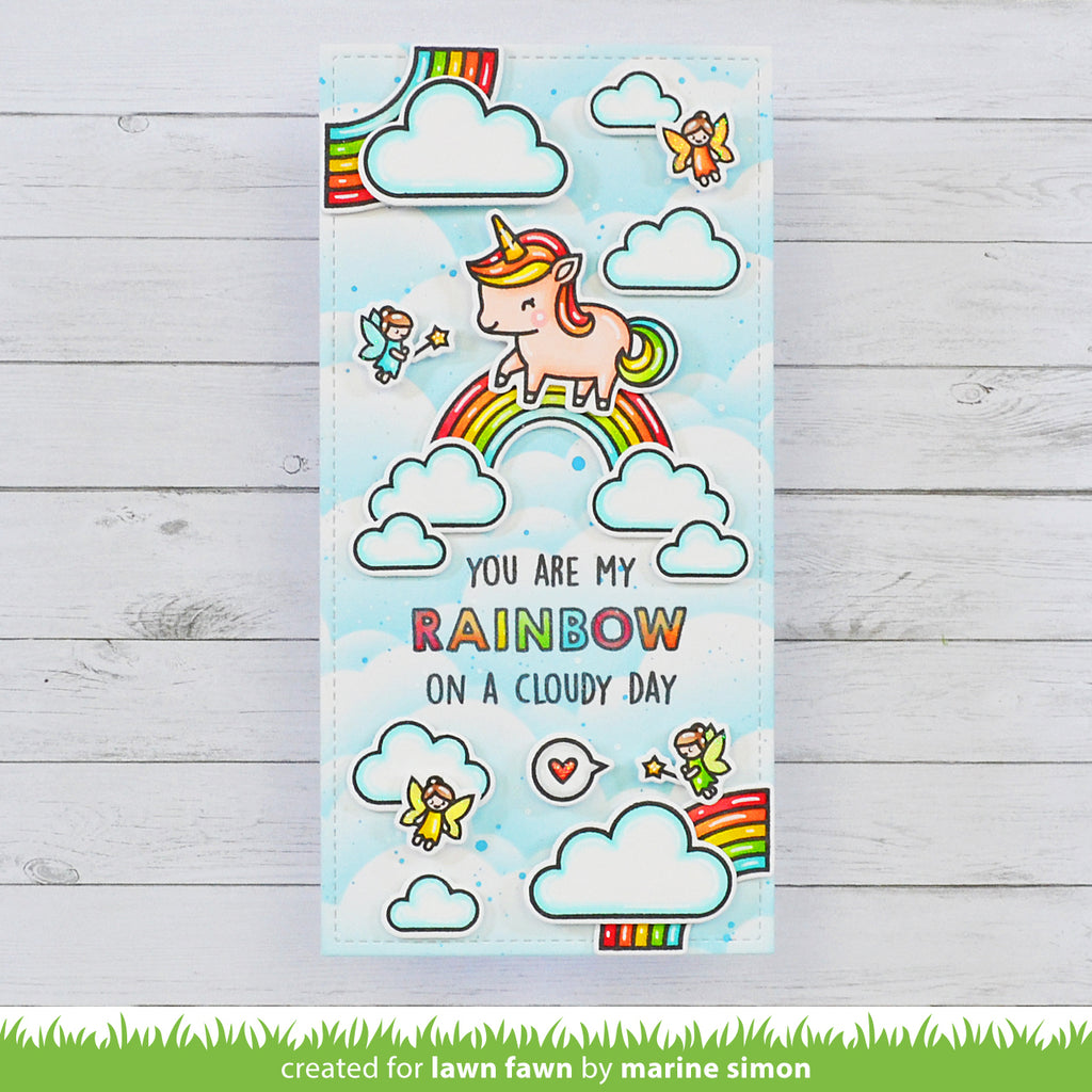 Lawn Fawn My Rainbow Clear Stamps lf3362 Vertical Slimline