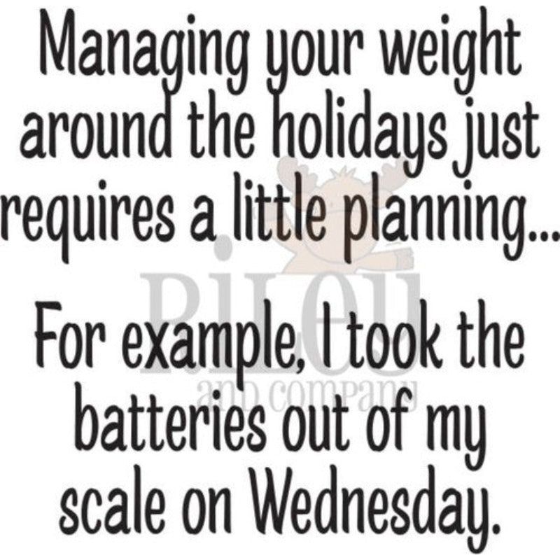 Riley And Company Funny Bones Holiday Planning Cling Rubber Stamp rwd-1195