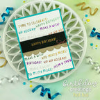 Newton's Nook Designs Birthday Greetings Hot Foil Plates NN2307HF1 celebrate