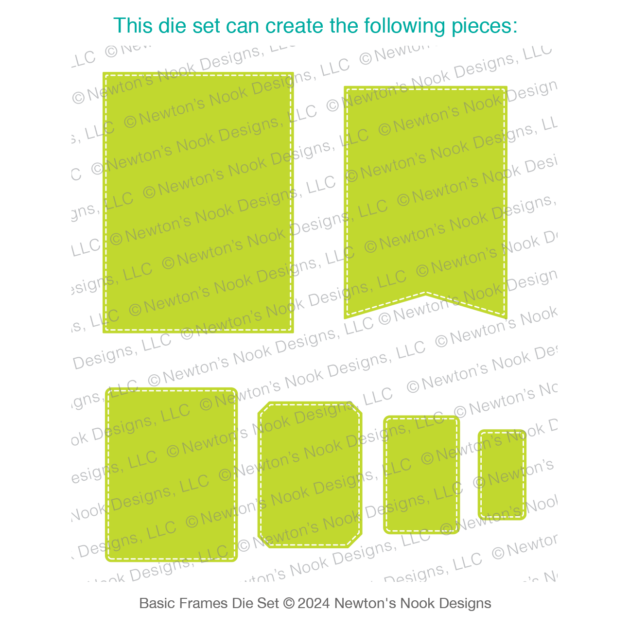 Newton's Nook Designs Basic Frames Dies nn2403d02 layout