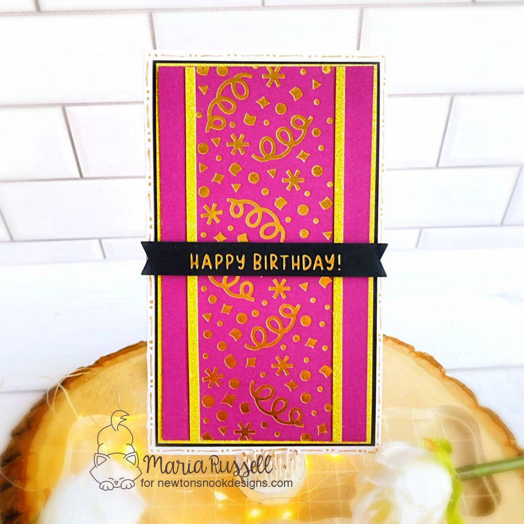 Newton's Nook Designs Confetti Hot Foil Plate NN2307HF2 birthday