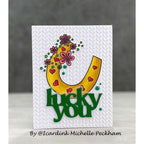 Simon Says Embossing Folder Neatly Knitted sf364 Splendor Lucky You Card