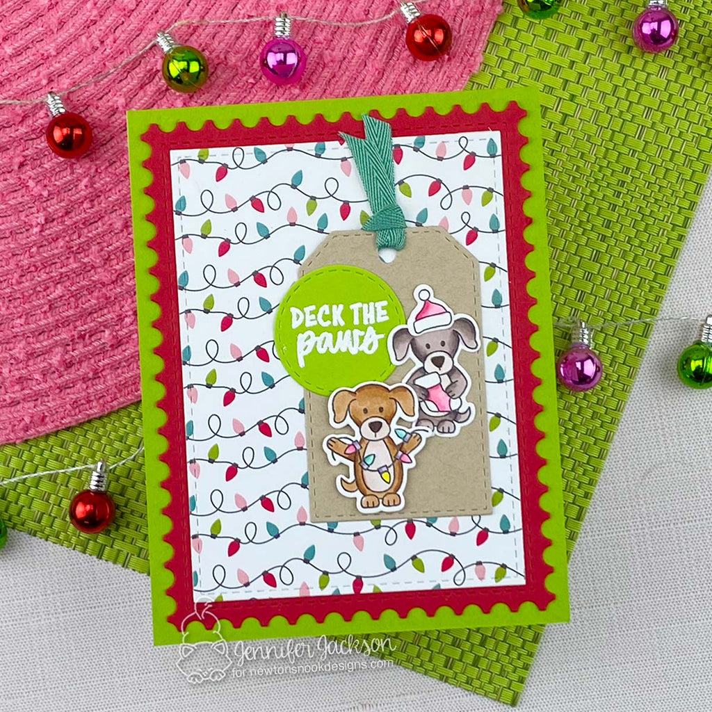 Newton's Nook Designs Christmas Time Dogs Dies nn2510d02 lights