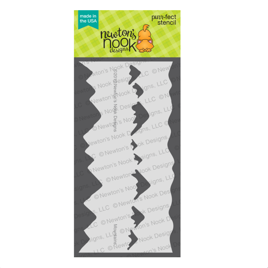 Newton's Nook Designs Mountain Stencil nn1911t01